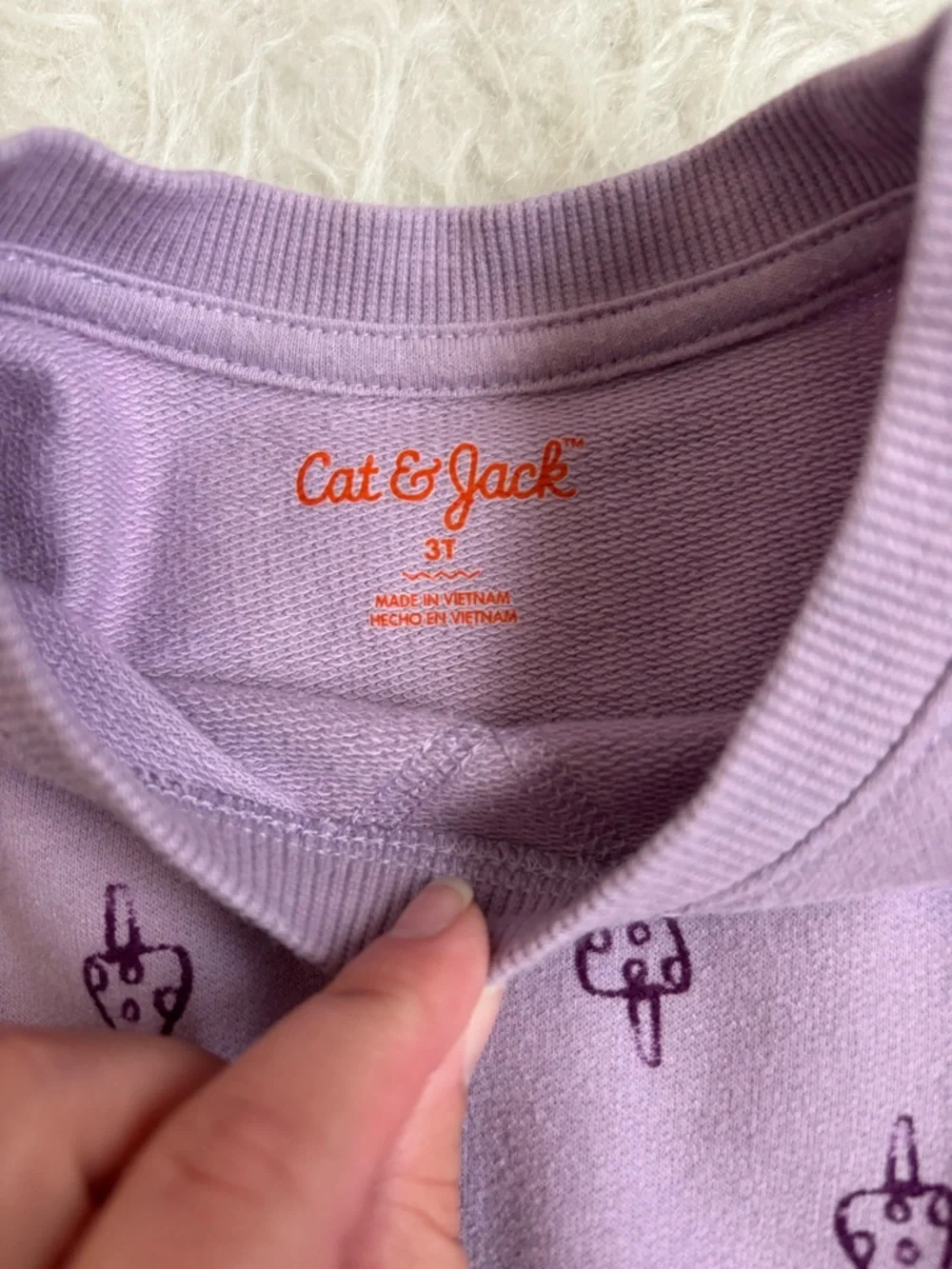 Cat & Jack Girls Lilac Casual Dress with Cottagecore Mushroom AOP